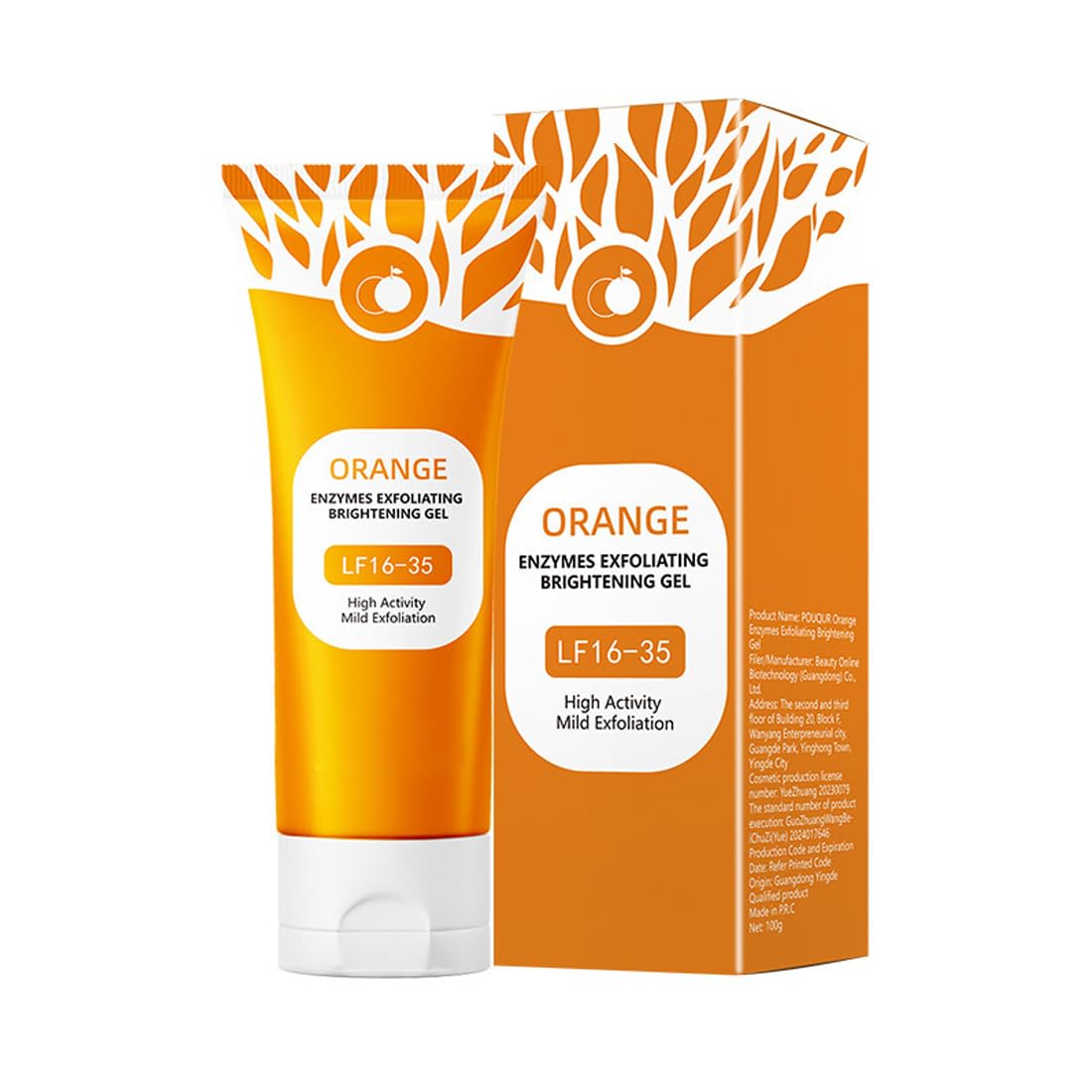 2 Pezzi Gentle Exfoliating Orange, Detergente Viso per la Pulizia Profonda della Pelle,Adatti per Uomini e Donne