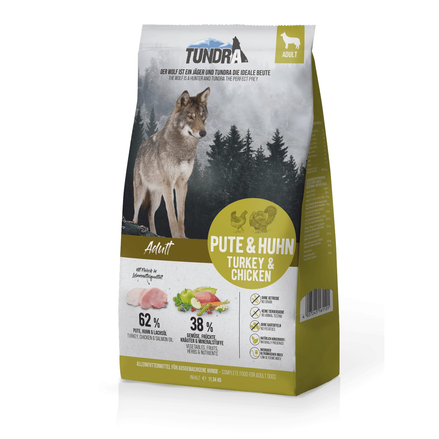 Tundra Hundefutter Pute - getreidefrei (11,34kg)