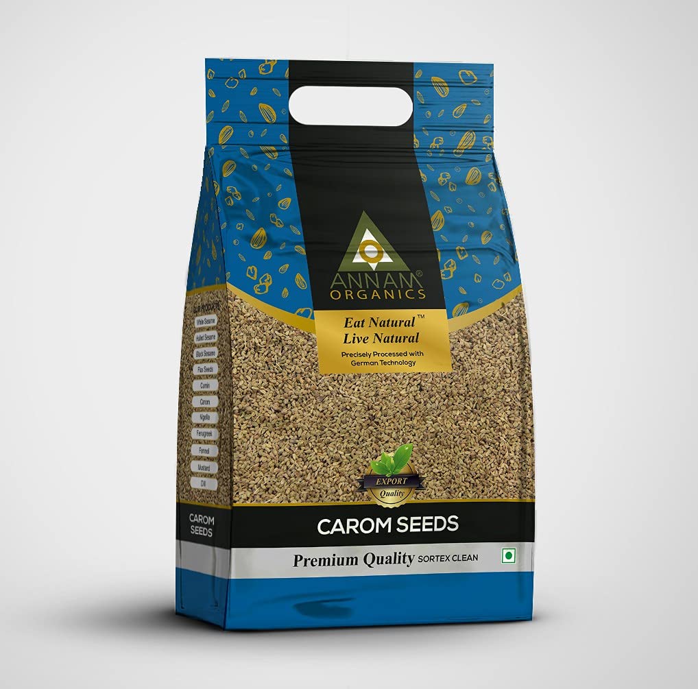 ANNAM Natural Premium Carom Seeds | Ajwain | Whole Ajwain Seeds | Ajmo - 900gm
