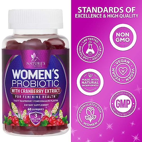 Probiotics for Women Gummy with Cranberry, 3 Billion CFU Guaranteed with 6 Diverse Strains, Womens Probiotic for Digestive, Vaginal & Urinary Health, Immune Support Gummies, Non-GMO - 60 Gummies - Image 5