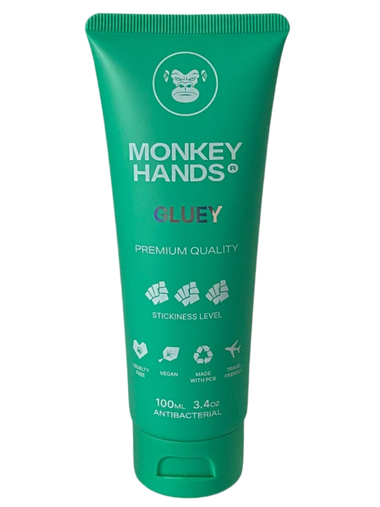 Monkey Hands Gluey Grip – 100ml Vegan Grip Aid for Pole Dancing, Calisthenics, Parkour, Gymnastics, Tennis & More – Skin Friendly, Contains Rosin, High Performance, No Residue
