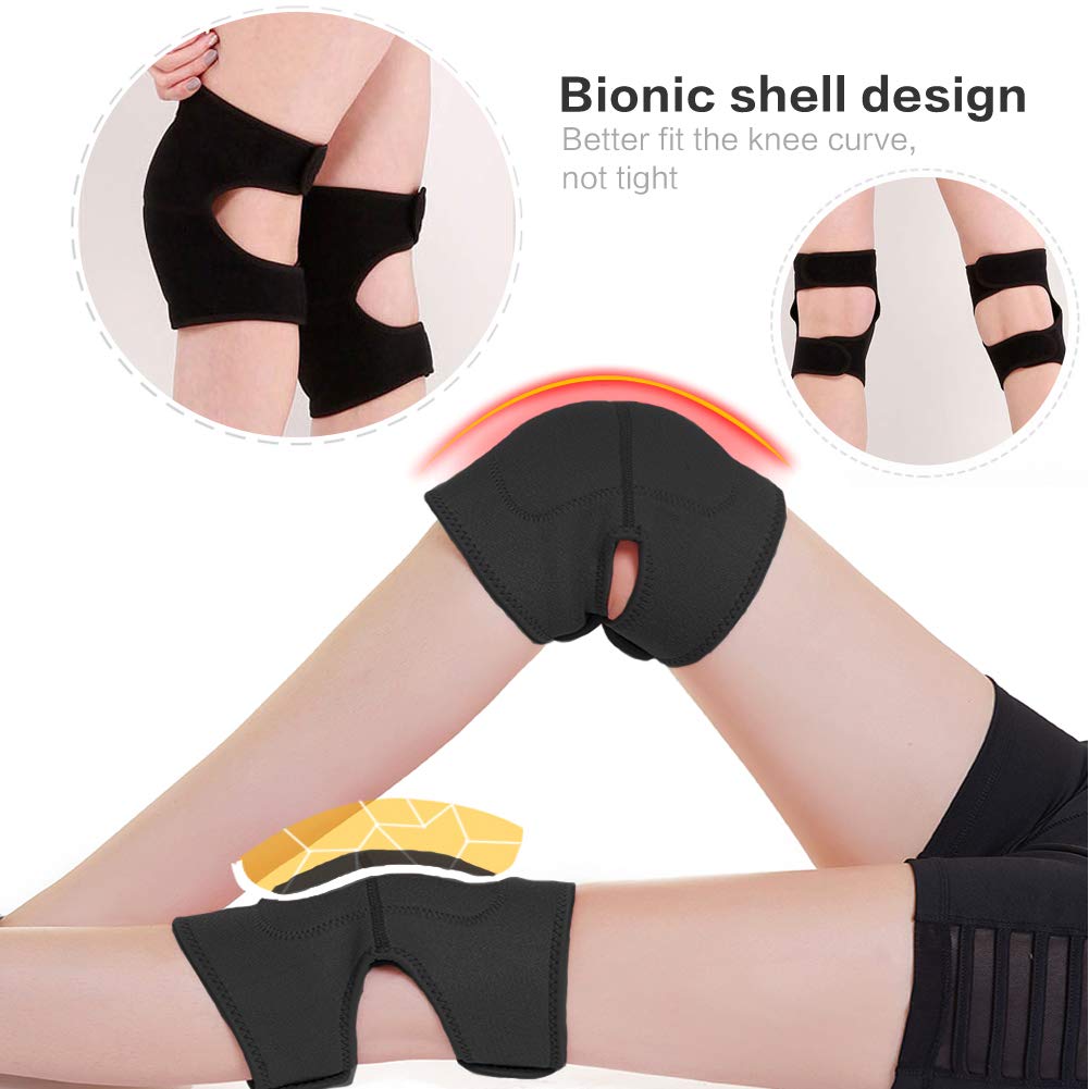 Protège-Genoux Antidérapants pour Yoga Adultes Ajustables 1 Paire