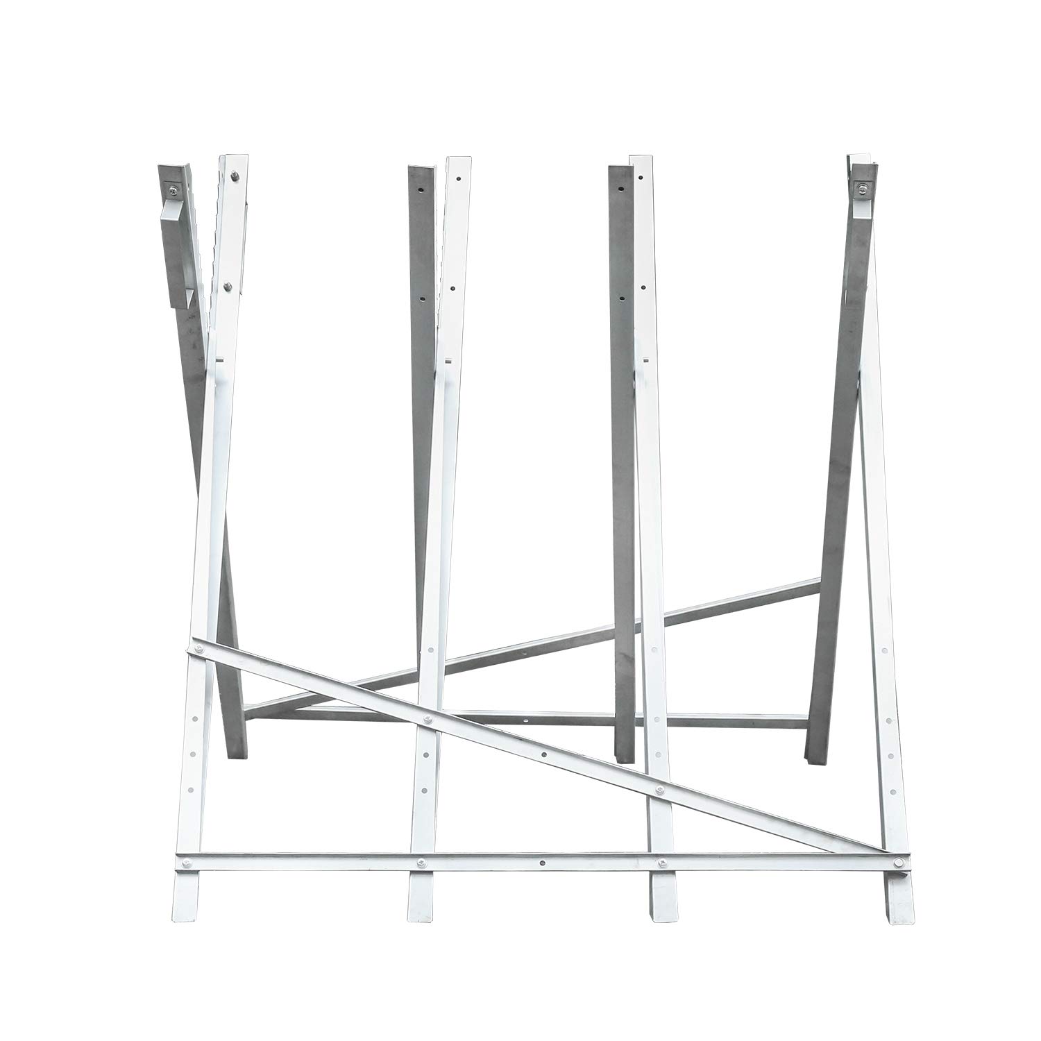 Chevalet de sciage en métal galvanisé - Charge maximale : 150 kg - 81 x 80 x 80 cm - Tréteau de scie à bois