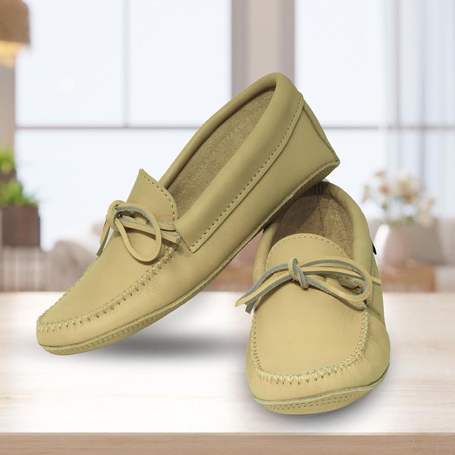 Leather Slippers For Men Laurentian Chief Moccasin Slippers For