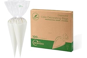 Biobased 18-Inch Disposable Piping Bags for Plant-Based Pastry Creation