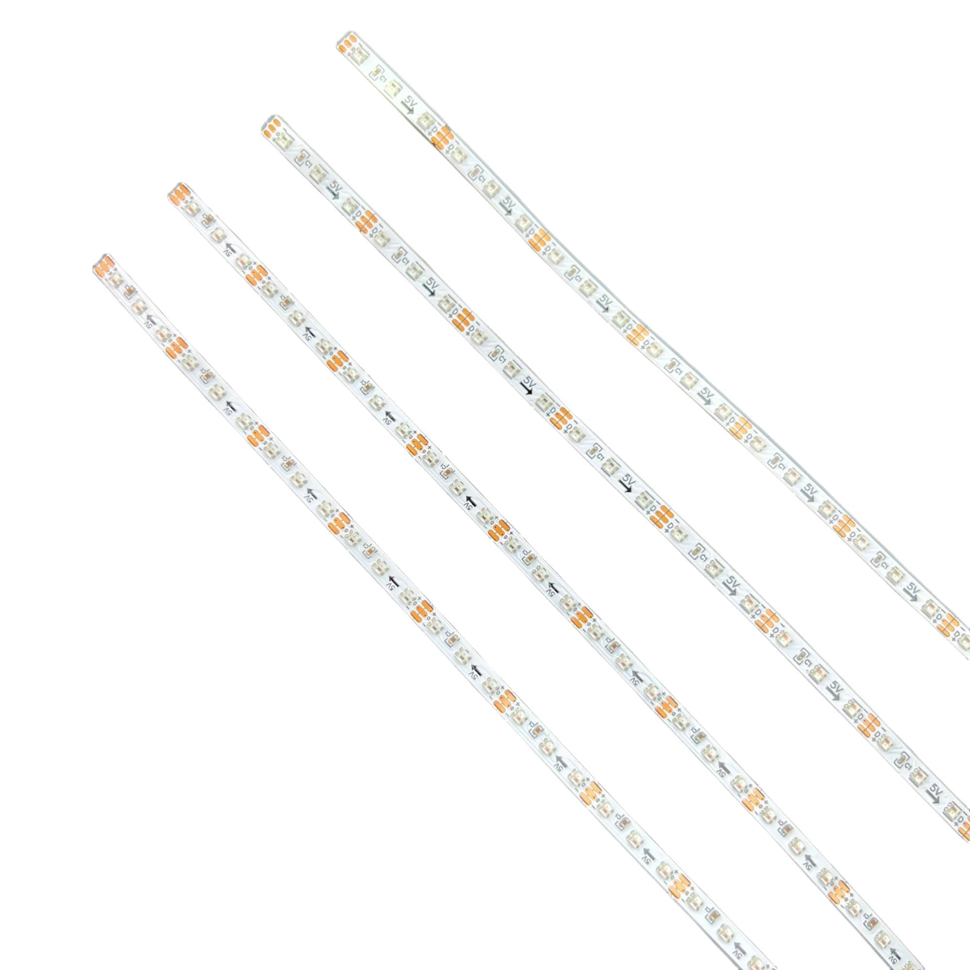 WENWENLEE 120LEDs/m 144LEDs/m WS2812C-2020 Led Addressable Pixel Flexible Strip DC5V RGB Full Color IP20 White PCB 4mm Wide PCB(120 LEDs per M,Without Connector_4 M_WS2812C-2020 DC5V)