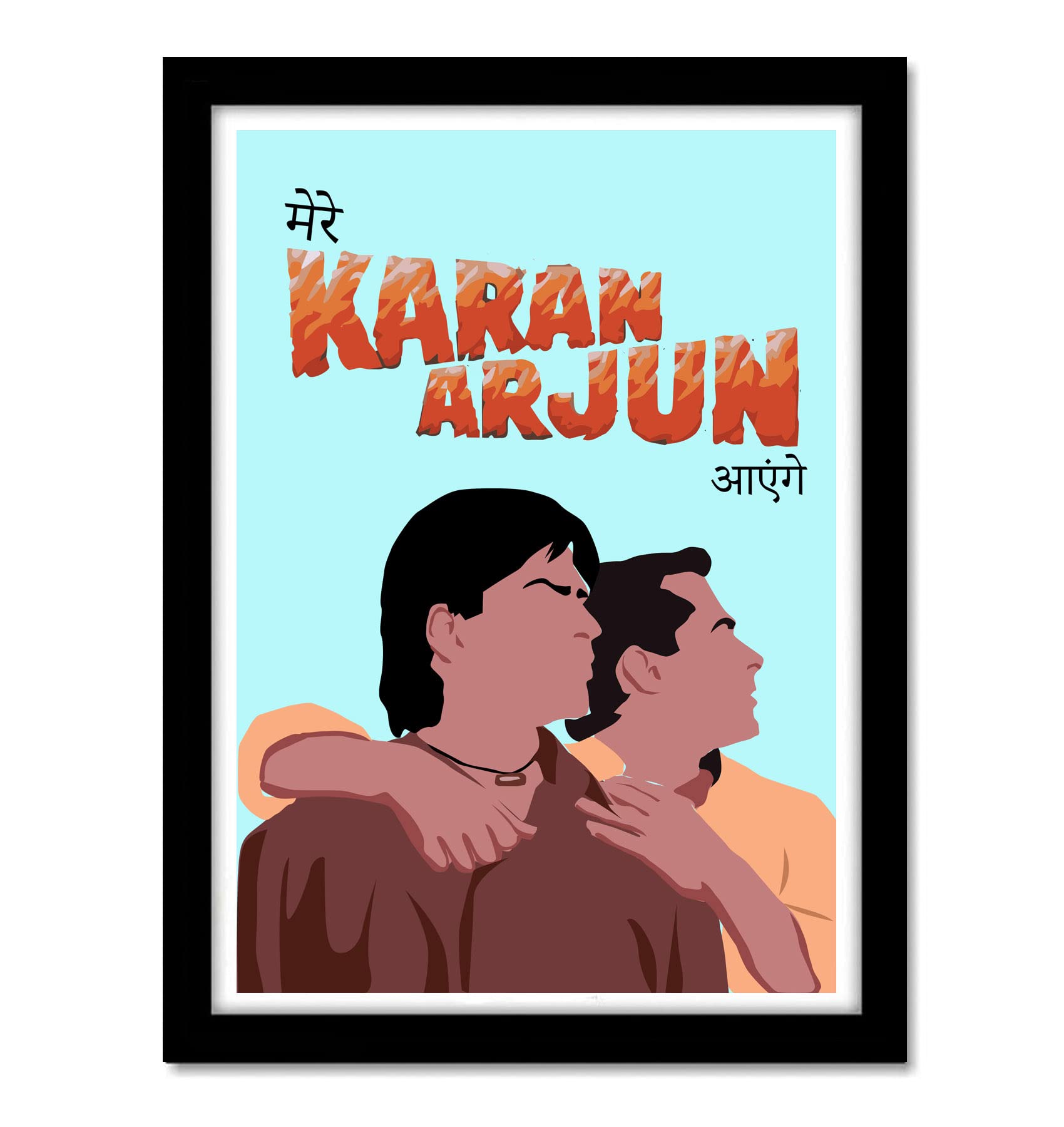 Good Hope Bollywood Classic Movie Karan Arjun Shahrukh Khan Salman Khan Movie Poster Frame (10 x 13 Inch) For Room Office Bedroom Living Room Wall Decoration Gift Item Home Decor Wall Art Hostel Painting Wallpaper Sticker…