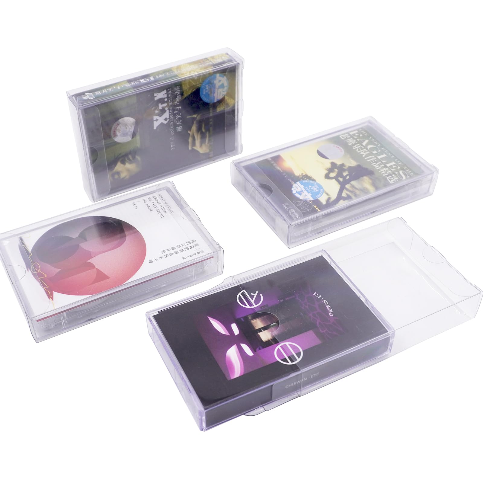 Mayrecords 10個セット クリアPET製 オーディオカセット収納ケース｜カセットテープ保護用ディスプレイボックス