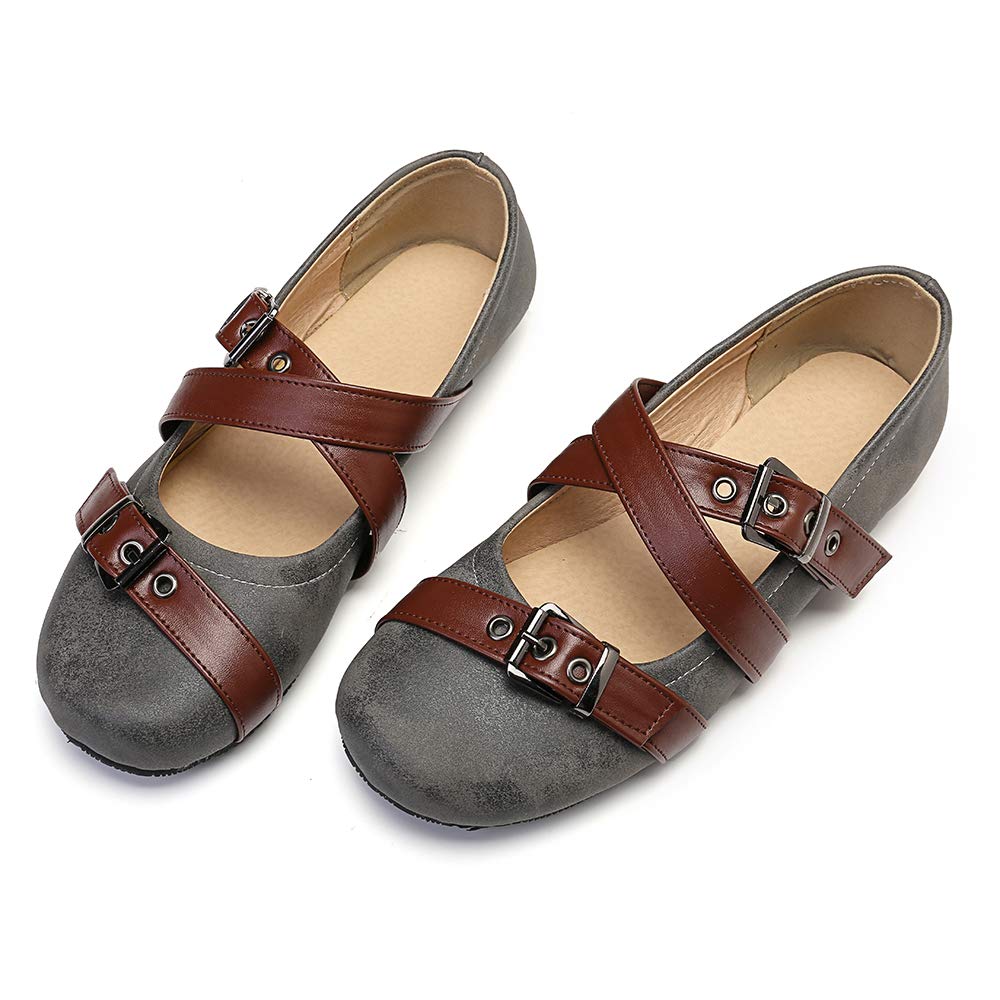 gracosy Women's Loafers Flats Shoes, Summer Slip On Boat Shoes Leather Casual Closed Toe Moccasins Shoes Fashion Comfort Walking Sandals Outdoor Driving Shoes Ladies Flat Ballet Shoes