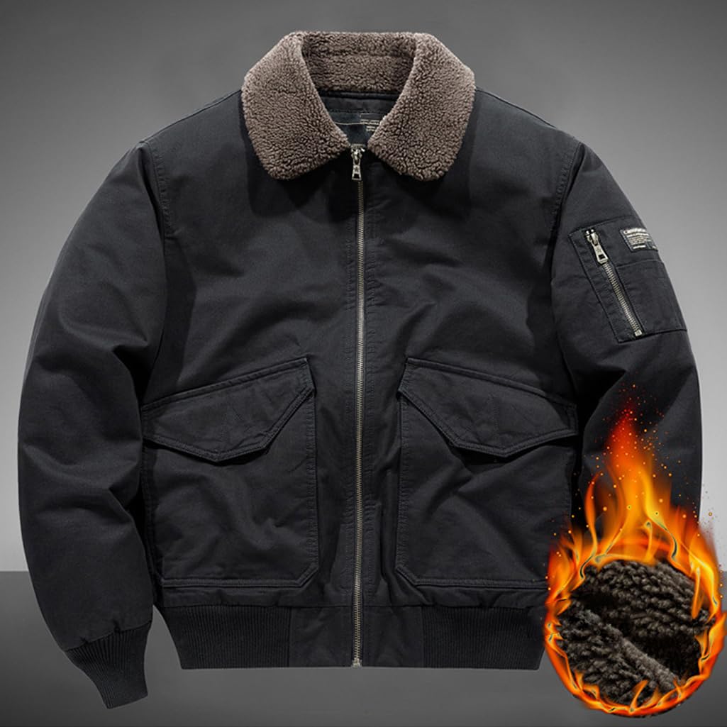 Męska kurtka polarowa, zimowa kurtka robocza z polaru z klapami outdoorowa casualowa cargo kurtka myśliwska typu softshell