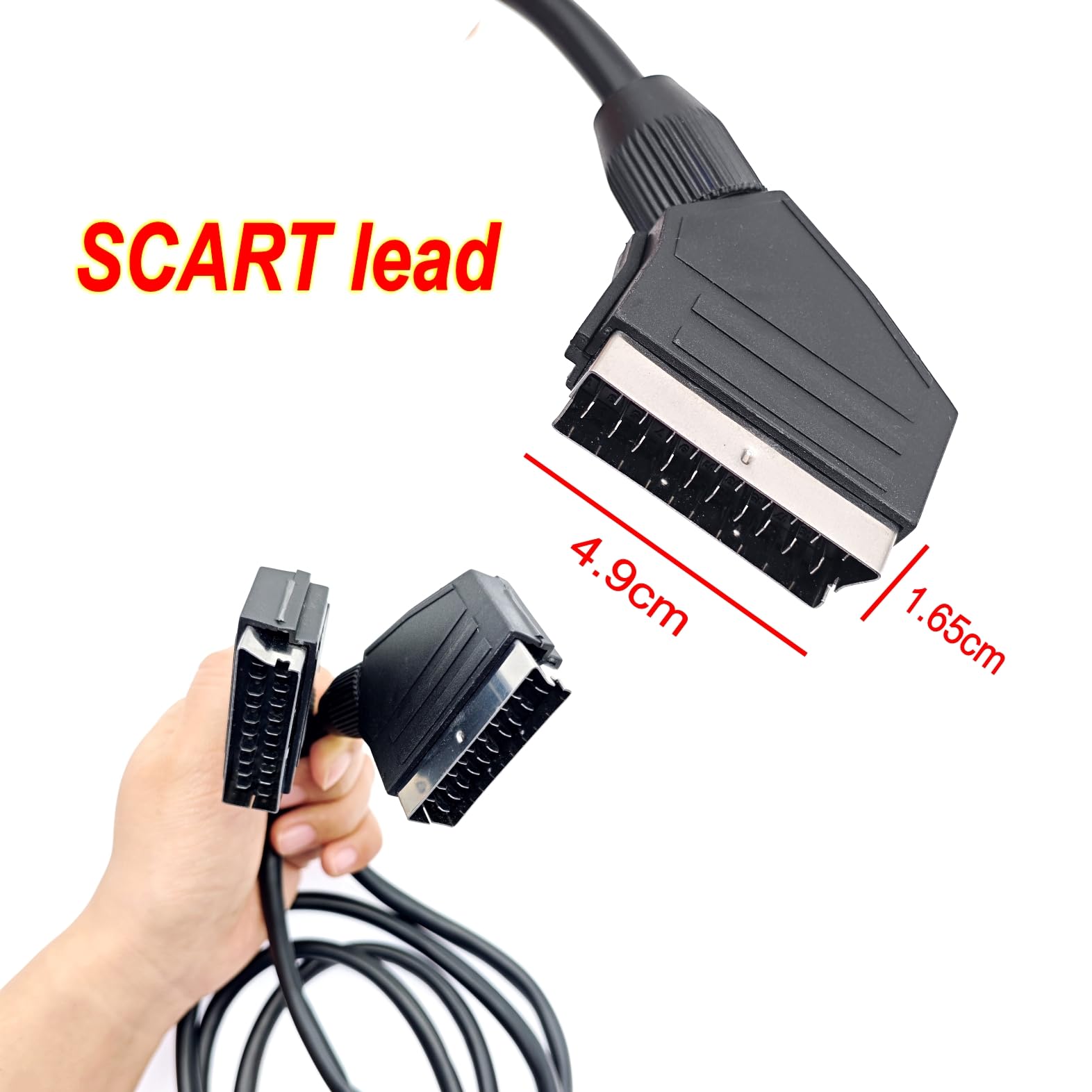 JZK 1.5M Péritel câble, péritel mâle vers mâle 21 broches câble pour audio et vidéo, DVD, HDTV, AV et TV numérique