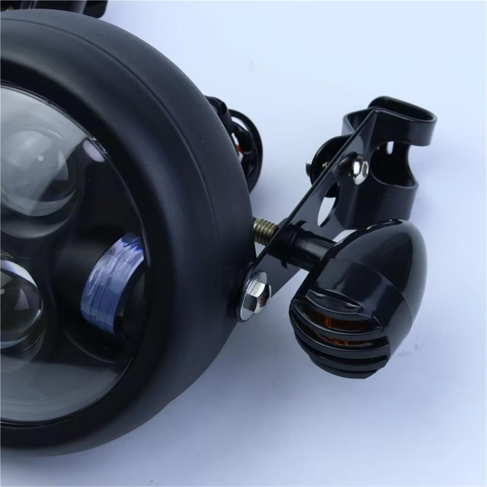 MESKEL Fari Anteriori Moto per Sportster per Cafe per Racer per Chopper per Bobber Faro Universale per Moto da 6,5 ​​"Faro A Testa Rotonda | Only Headlight