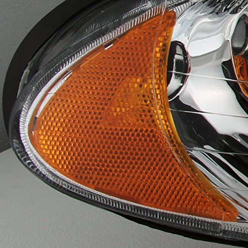 AKKON - For Dodge Intrepid OE Replacement Chrome Bezel Headlights Driver/Passenger Head Lamps Pair New