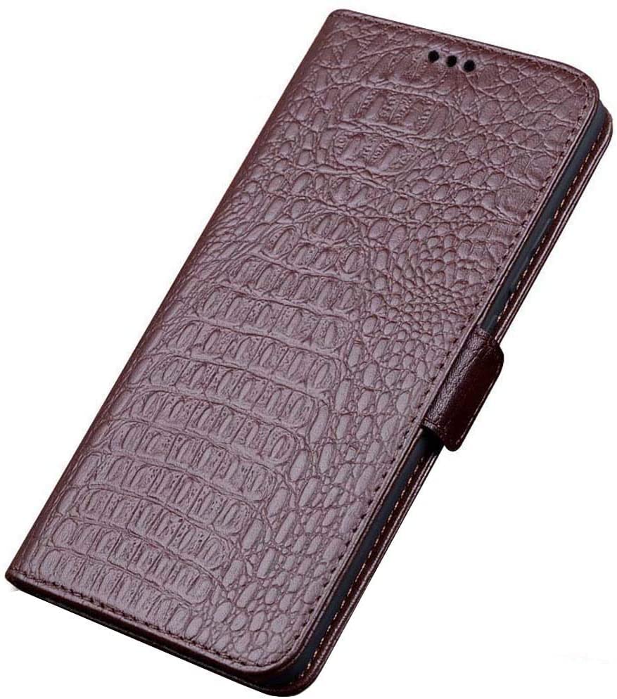 Étui portefeuille en cuir effet crocodile KANUZ pour Apple iPhone 12 Pro Max 6,7 pouces