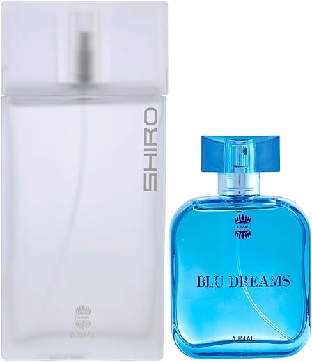 Ajmal Shiro EDP Citrus Spicy Perfume 90ml for Men and Blu Dreams EDP Citurs Fruity Perfume 100ml for Men