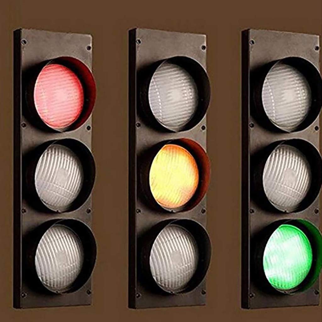 Semaforo Industriale A LED Con Telecomando - Lampada da Parete per Segnali di Sicurezza Stradale, 3 Segnali Stradali