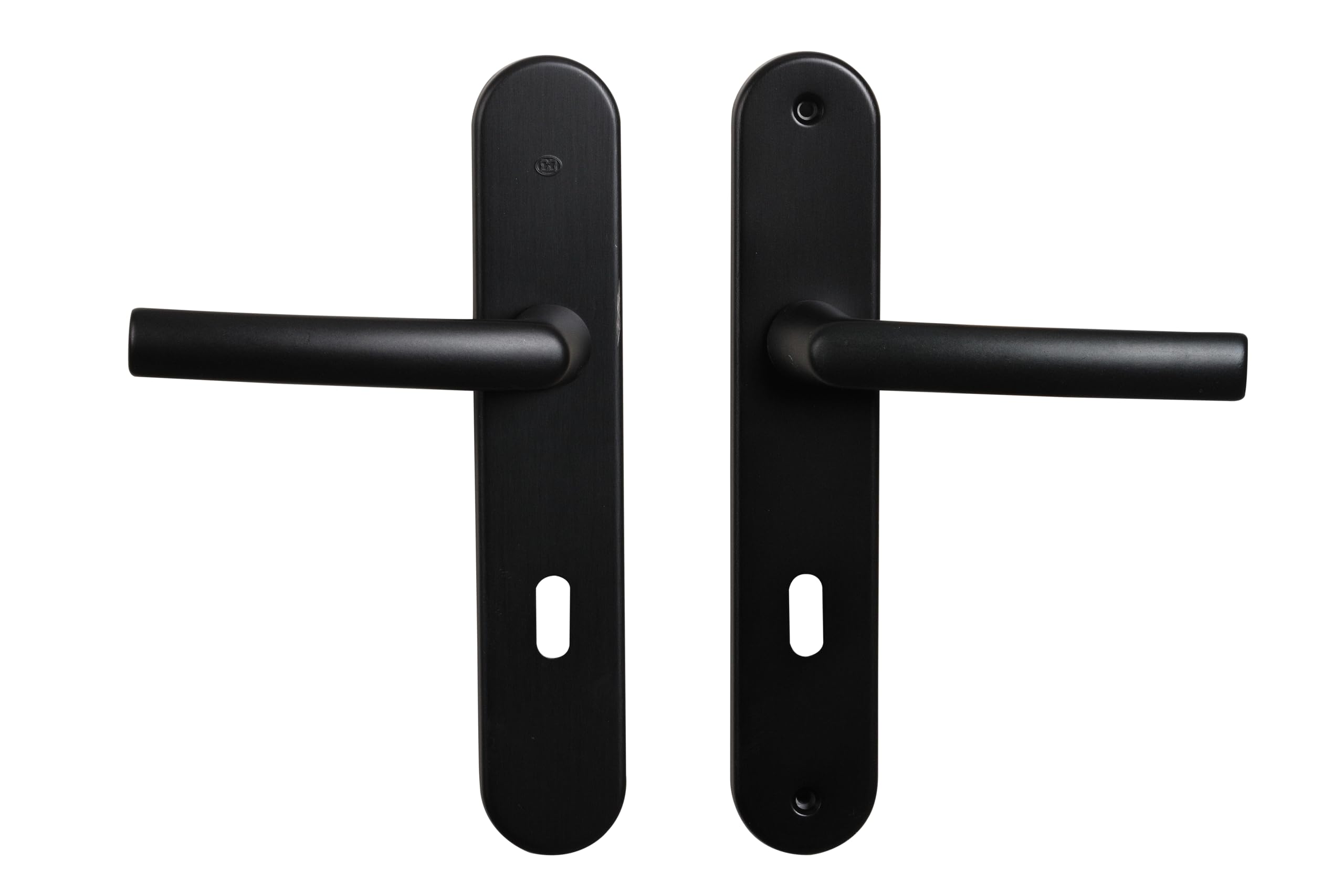 Bricard Paire de poignées de porte 7E8080 Osmose 2 Clé L-Noir Mat. Pour Porte Chambre, Porte Intérieure à Clé.