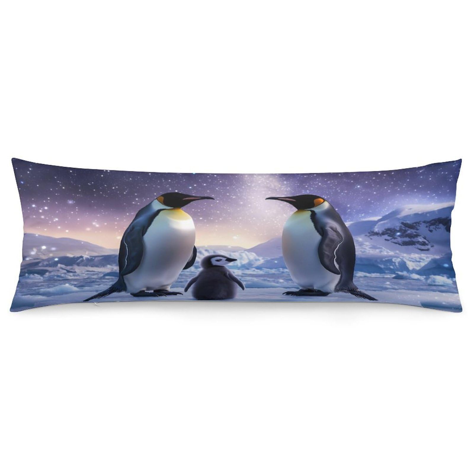 Cute Penguin Family Throw Pillow Case Long Body Pillow Cover Pillowcase Fashion Accessories Home Decor