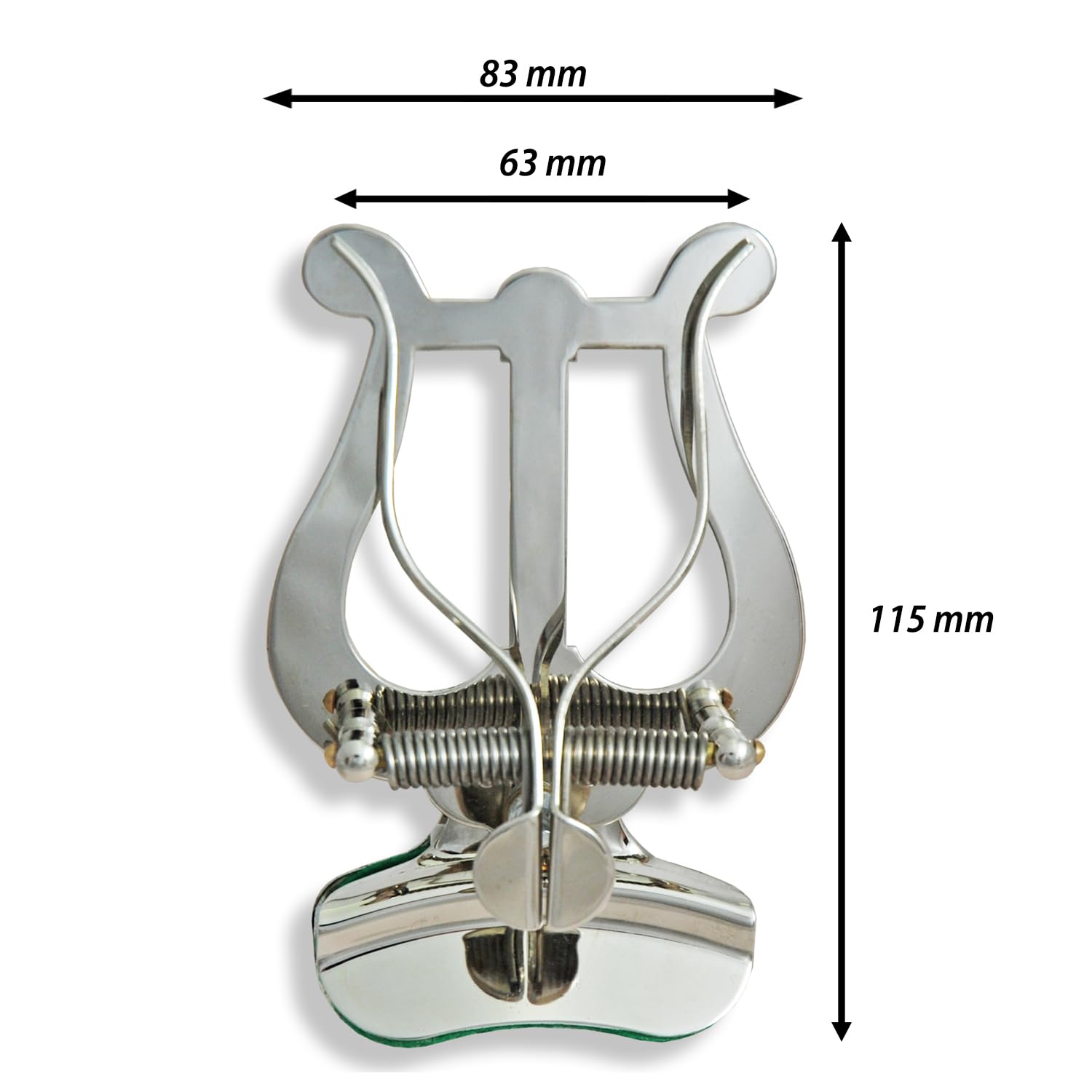 Soundman® Lyre Lyra per Tromba/Flicorno/Cornetta Leggio Letturino da Marcia Leggii musicali (Argentato)
