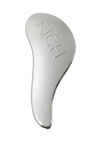Miniatura 3 de RICH Cepillo desenredante satinado Silver Glamour Silver Glamour - Cepillo desenredante para cabello seco y húmedo para todo tipo de cabello,
