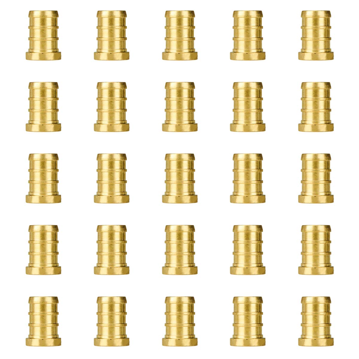 SUNGATOR 25-Pack 1/2" PEX Plug End Cap, PEX Fittings 1/2 Inch, Brass