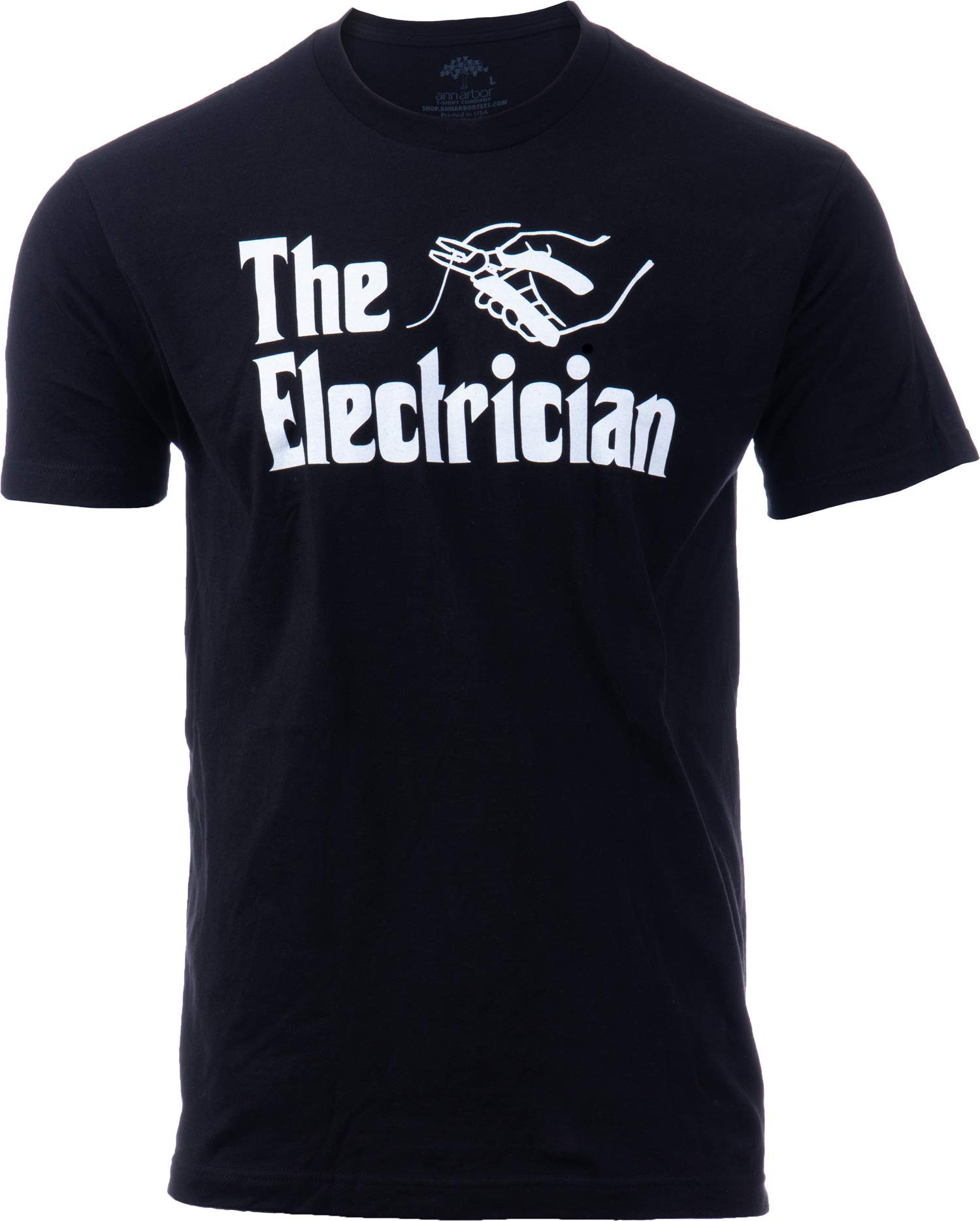 Ann Arbor T-shirt Co.The Electrician | Funny Trades Master Journeyman Apprentice Lineman Wireman T-Shirt for Men Women Dad Grandpa