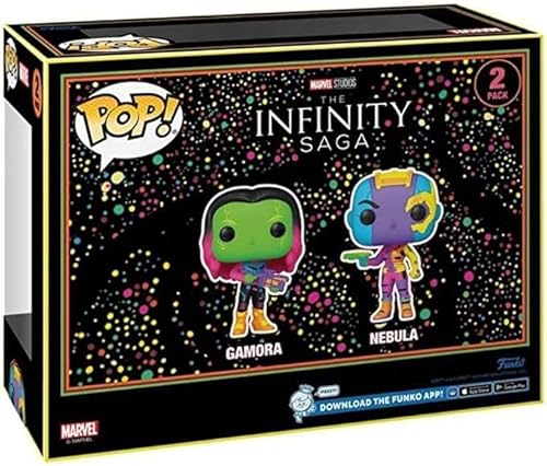 Pop! Exclusive Black Light Two Pack Marvel Guardians Of The Galaxy Vol. 2 Gamora & Nebula #2 #TOP2