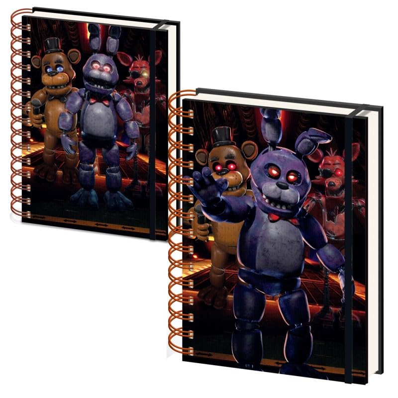 Pyramid International Five Nights at Freddy’s Jump Scare A5 Wiro Notebook with 3D Cover, Official FNAF Licensed Stationery, Spiral Bound Horror Notebook for Fans