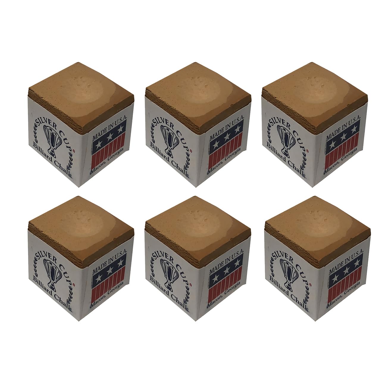 Pool & Snooker Cue Chalk Silver Cup Made In USA One Dozen - Foto 8