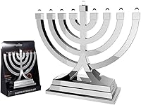 Vista 15 de Zion Judaica Menorá Mini de Hanukkah LED Operada con Batería o USB - Configuraciones de Luz Múltiples en Movimiento Hanukkiah para Decoraciones
