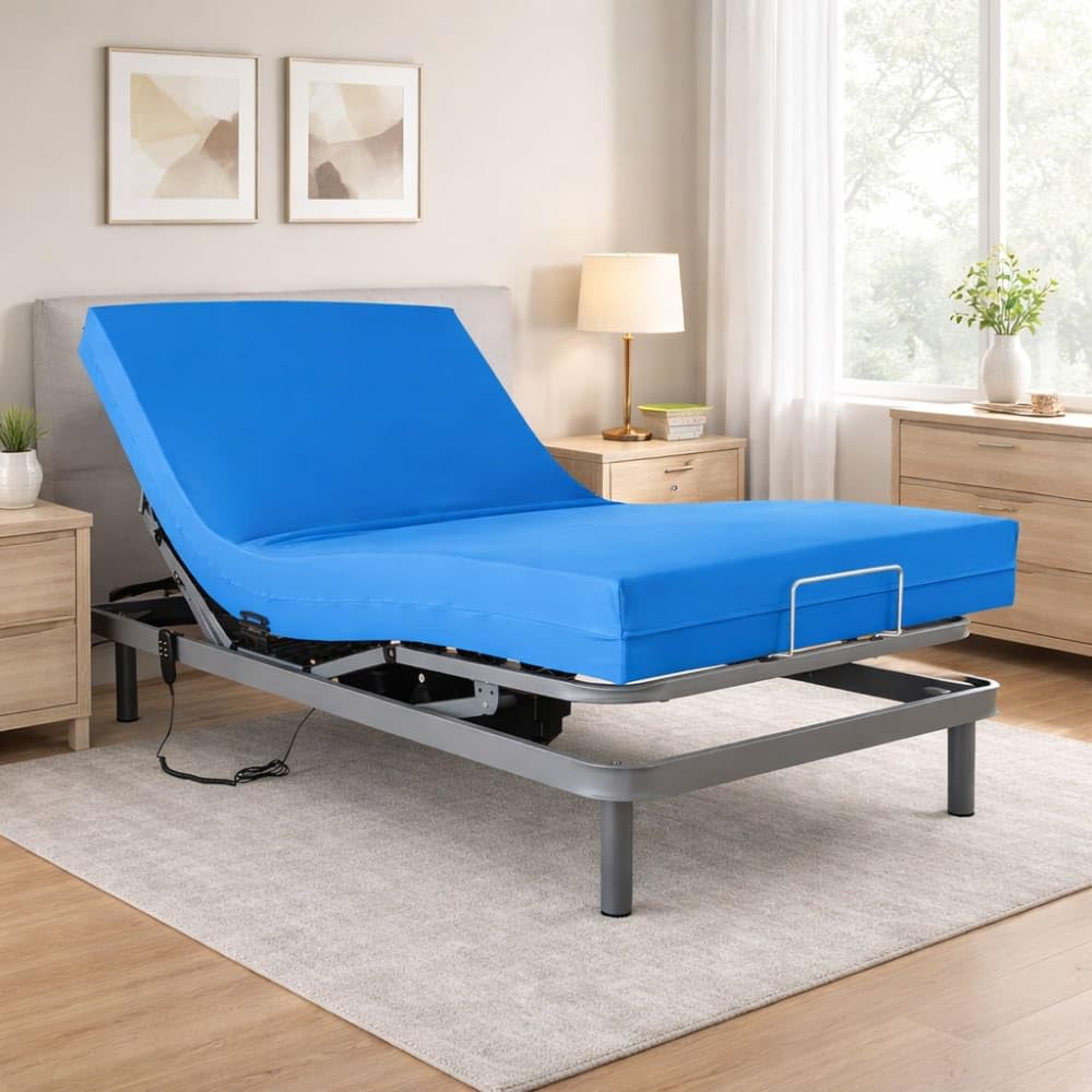 Ventadecolchones - Colchón con Funda Impermeable para Cama Geriatrica de Hospital Viscoelástico 10+5 Antiescaras 90 x 190