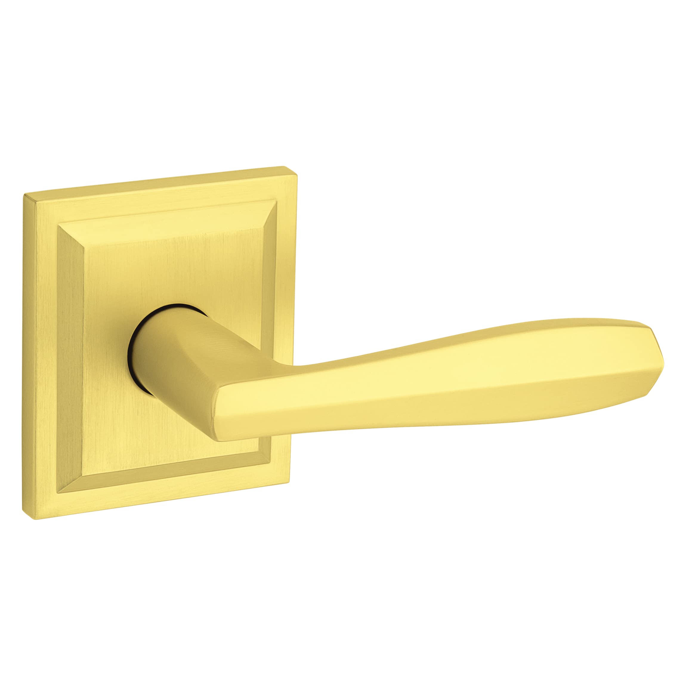 Baldwin Prestige Torrey Low Profile Rose Hall/Closet Lever in Satin Brass