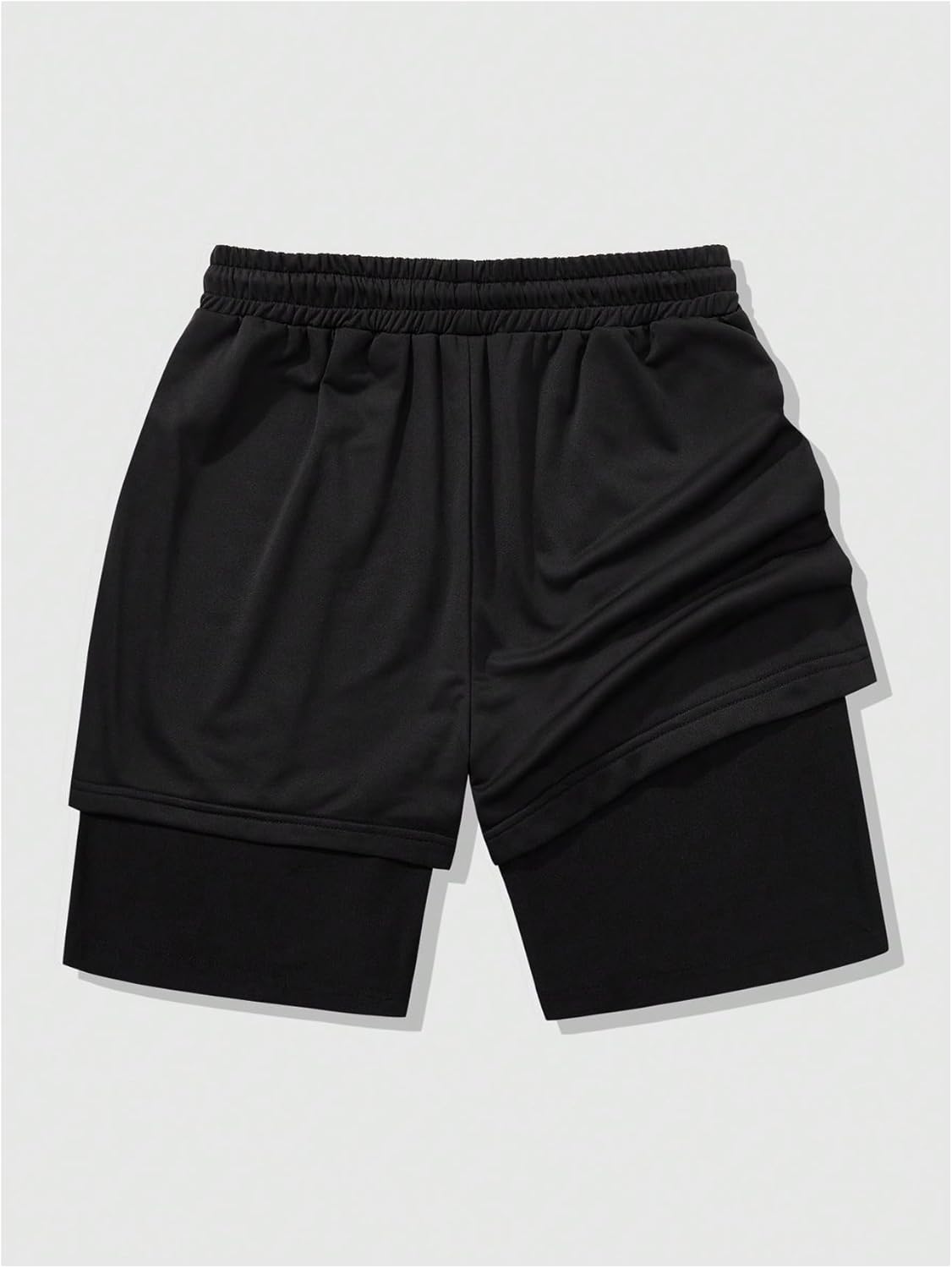 WDIRARA Men's 2 In1 Goth Graphic Print Drawstring Elastic Waist Shorts Athletic Shorts - Image 3