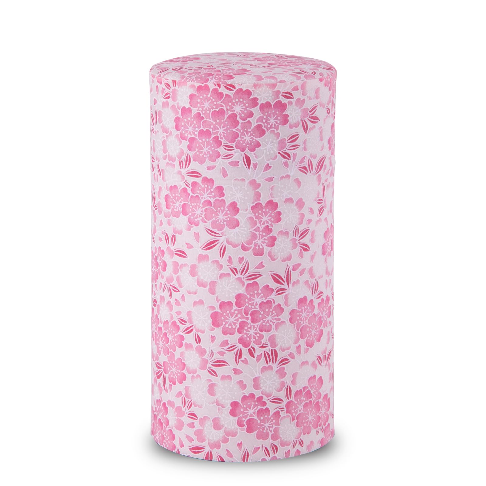 NOREN Tea caddy for loose leaf tea japanese washi paper 200g capacity (Oboro Sakura/Pink) tea caddies tea tin tea canister