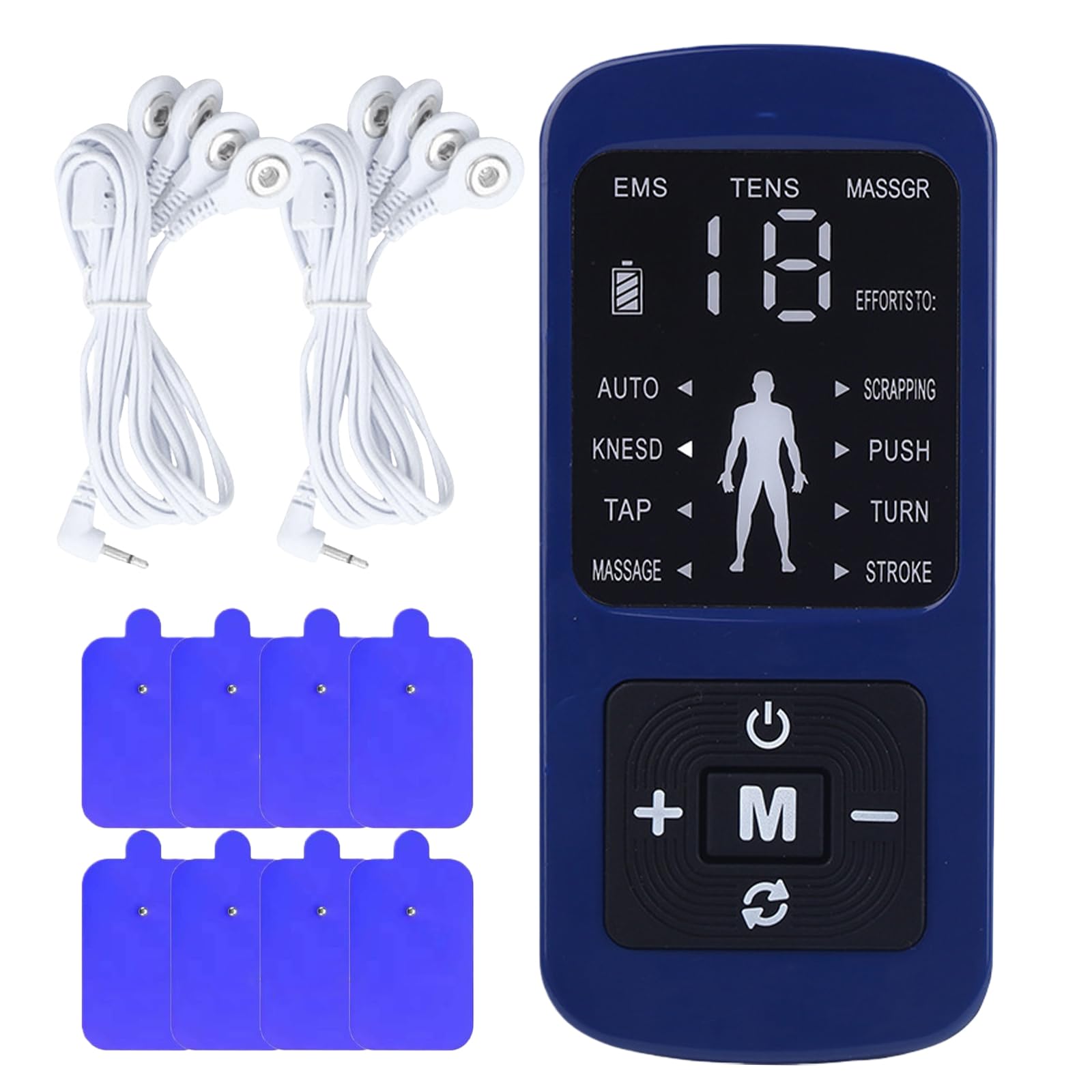 Simulador de Dolor Menstrual, Dispositivo de Terapia del Dolor, Simulador de Contracciones con 8 Modos y 8 Almohadillas de Electrodos para el Desarrollo Muscular, Alivio del Dolor y Entrenamiento