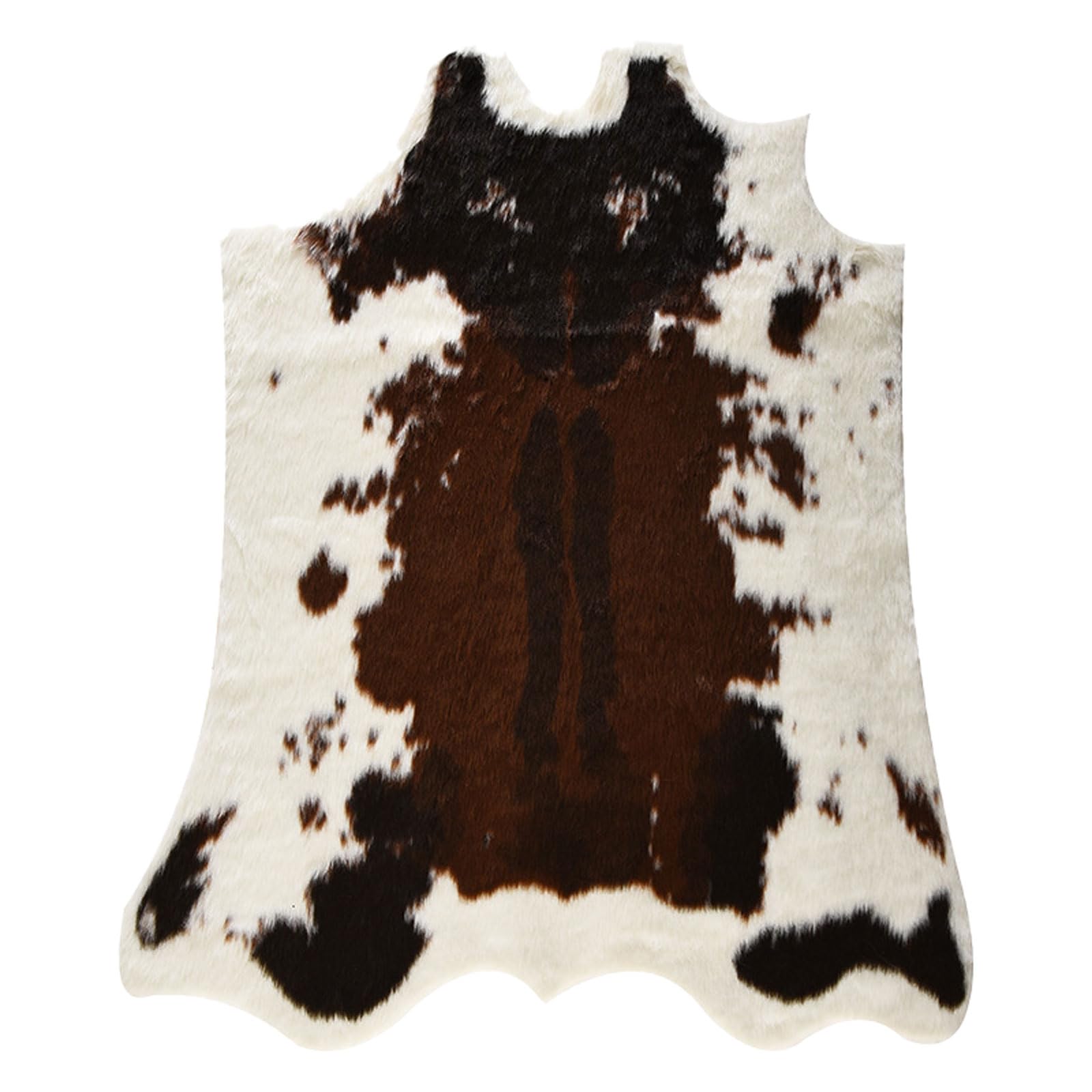 Tapis Imprimé Cowhide,Tapis Imprimé Vache,Tapis en Fausse Fourrure Imitation Peau De Vache,Tapis Imprimé,Moelleuse,Lavable en Machin,AntidéRapant,Facile d'entretien,pour De Canapé