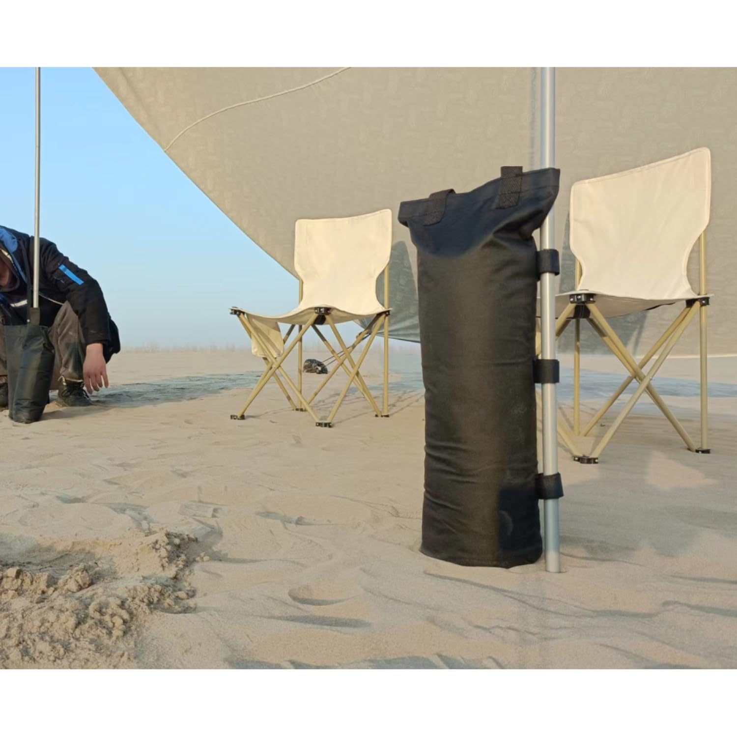 Sacos de Arena de 4 Piezas, Pesas de lastre para Gazebo de Grado Industrial, Sacos de Arena Recargables, Bolsas de Peso para Gazebo, Sacos de Arena para Exteriores, para gazebos, sombrillas de Patio