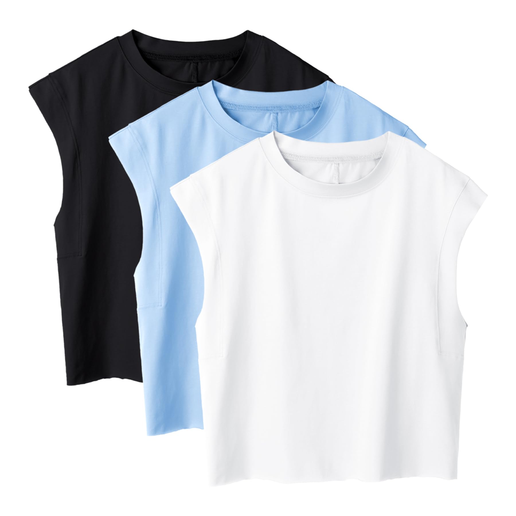 Ainangua Oversized Tank Top for Women Sleeveless Athletic Cropped Activewear Workout Yoga Gym Tops