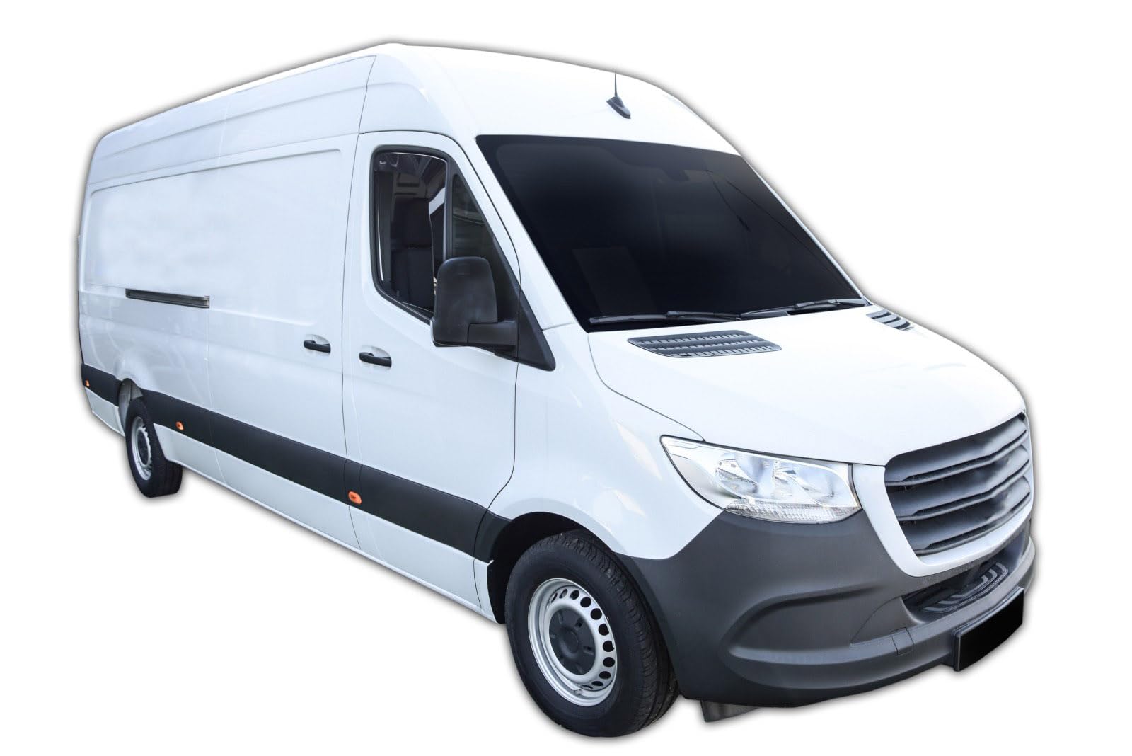J&J AUTOMOTIVE Windabweiser passend für Mercedes Sprinter W907 ab 2018 2tlg, Heko Regenabweiser Vorne Getönt Dunkel Passform