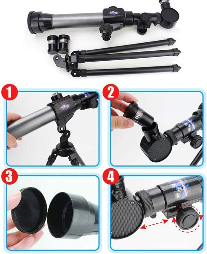 LSLYTQ Refracting Telescope 360x50mm Astronomical Telescope Tube Refractor Monocular Spotting Scope with Tripod Astronomical Telescope Needed