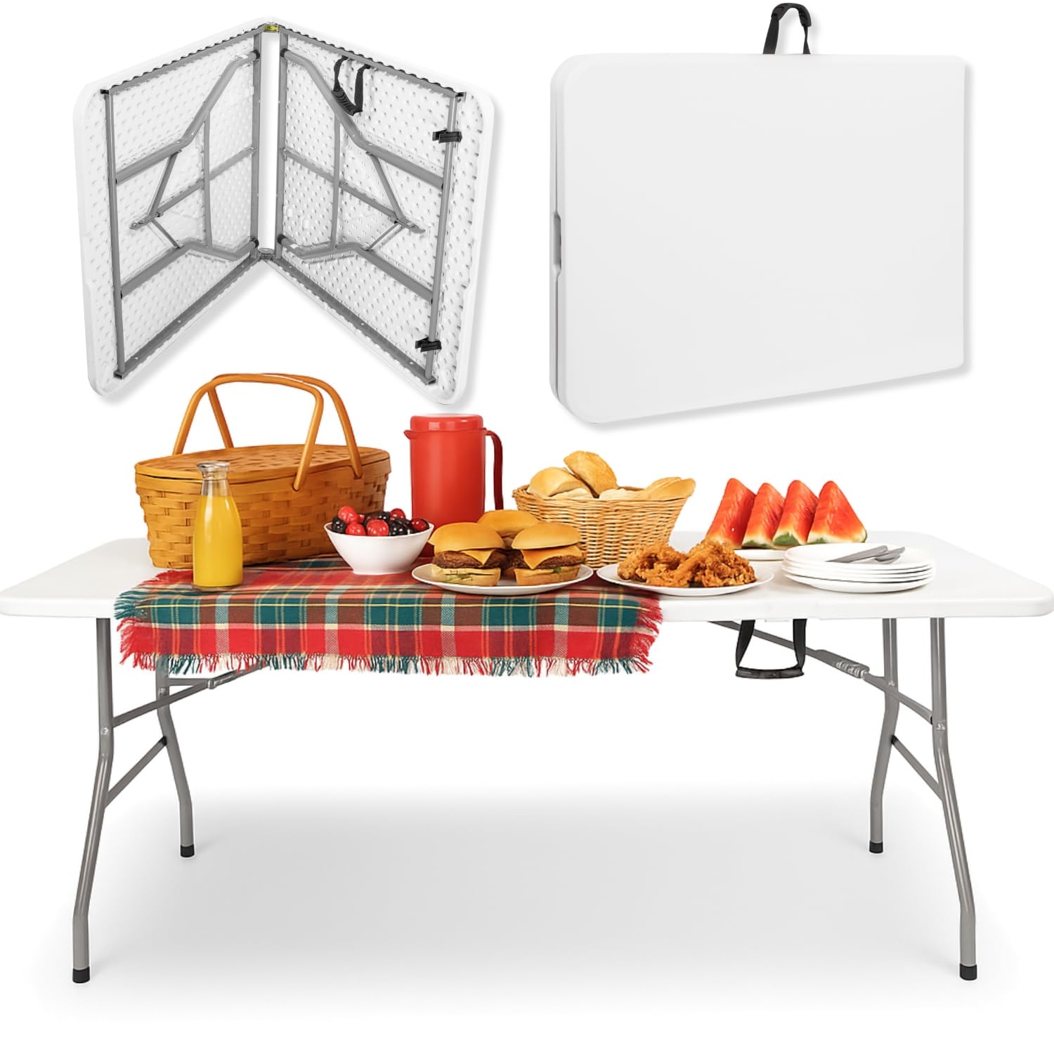 Table de camping pliante 6 personnes pour vos repas de jardin