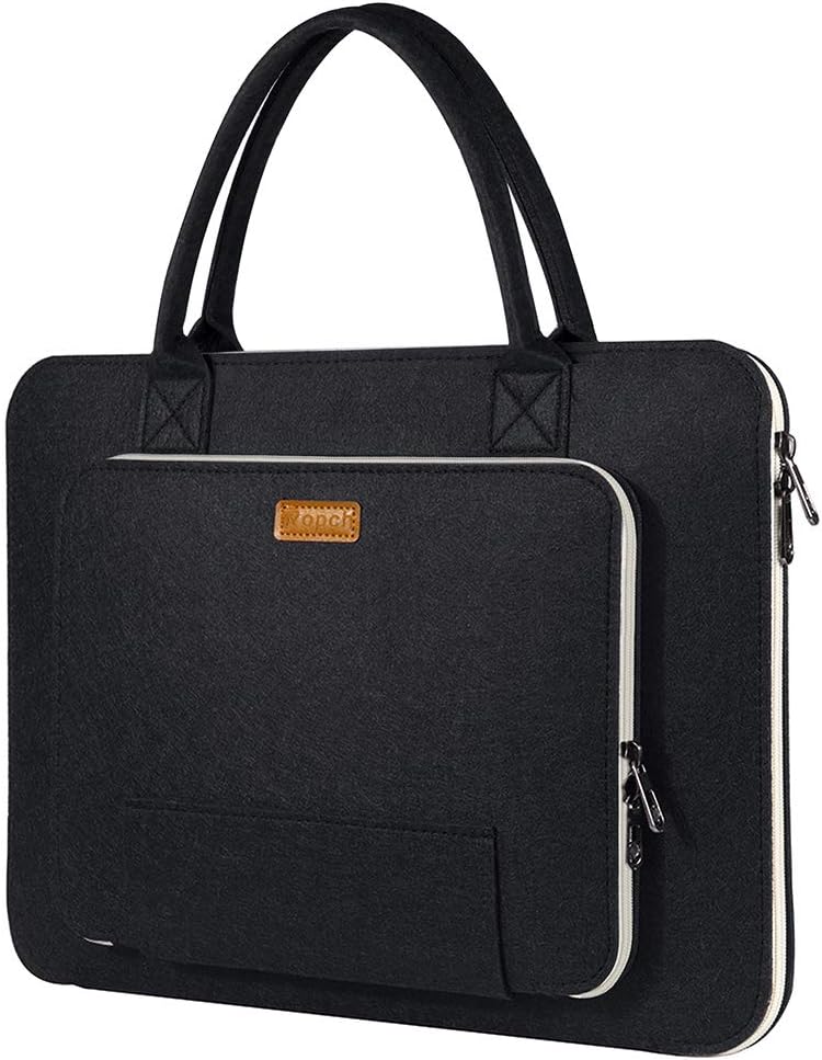 Felt Laptop Sleeve with Handle, Portable Laptop Bag Notebook Computer Case Carrying Bag Pouch Handbag