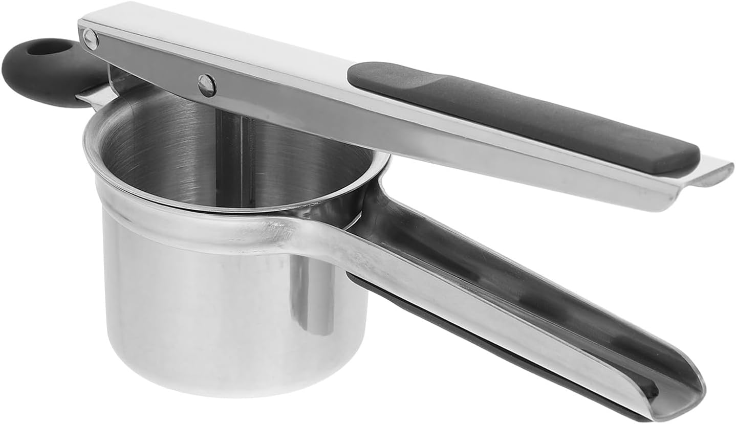Manual Potato Ricer Stainless Steel Heavy Duty Kitchen Ricer Tool for Mashed Potatoes and Food with Ergonomic Handle Small Size