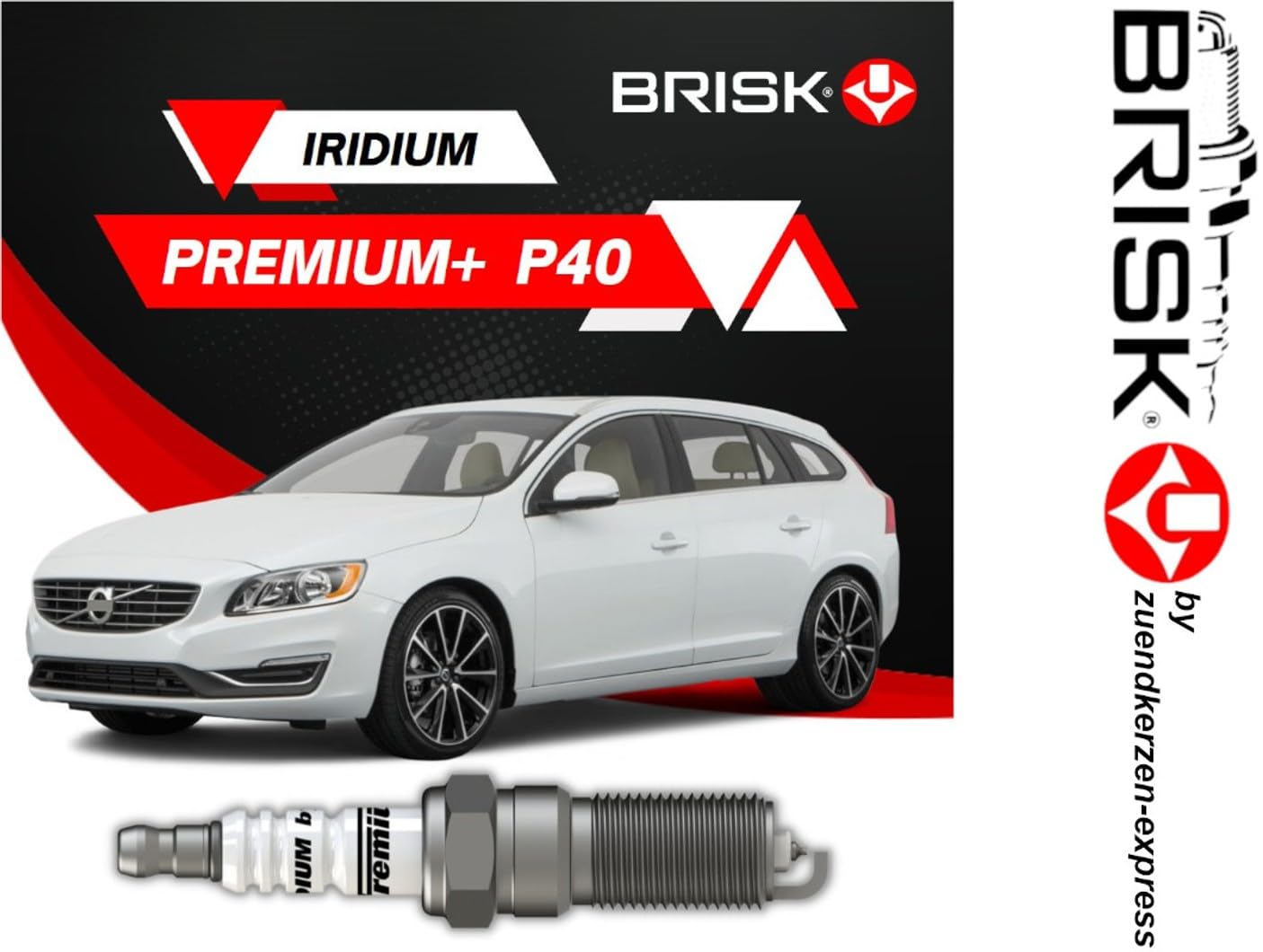 BRISK Iridium Premium+ Plus P40 RR15BYIR 1988 Zündkerzen, 4 Stück