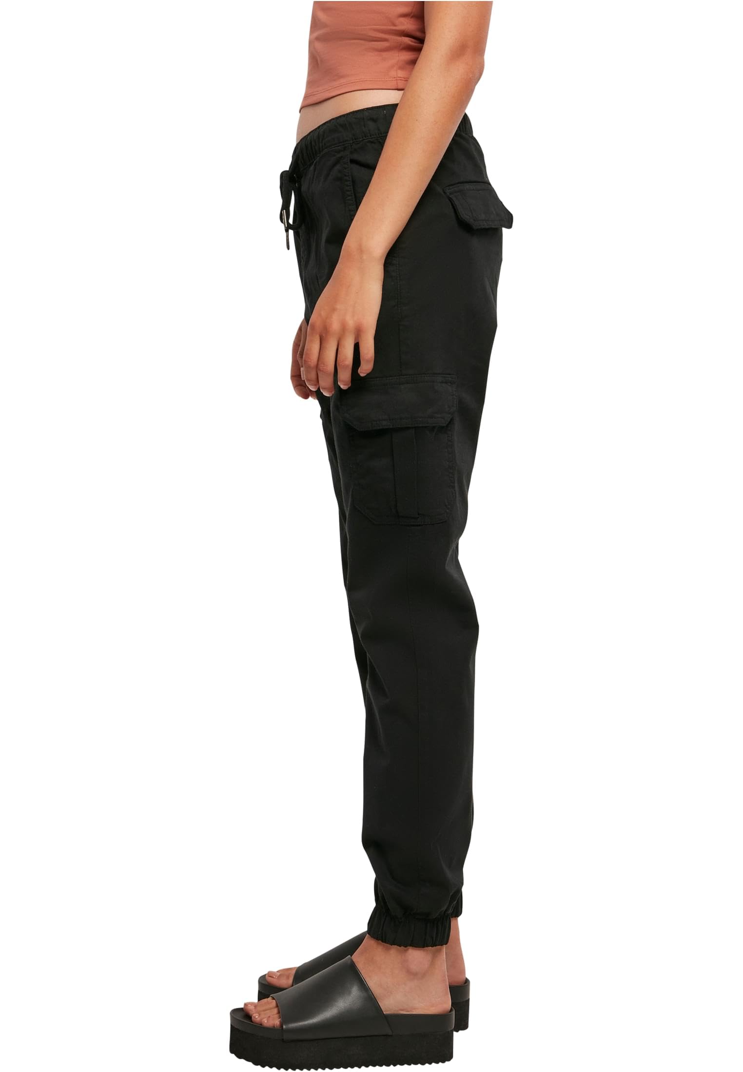 Urban Classics Ladies High Waist Cargo Jogging Pants - Pantalons - Sweatshirt Capuche - Femme