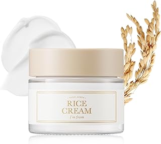 [I'm From] Rice Cream 1.69 Ounce, 41% rice bran essence with ceramide | Glowing Look, Improves Moisture Skin Barrier, Nourishes Deeply, Soothing to even out skin tone, K beauty
