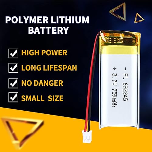 Miniatura 3 de 3.7V 10X 750mAh 692245 Batería Litio Polímero Ion Recargable Lipo Batería con PH 0.079 in Conector