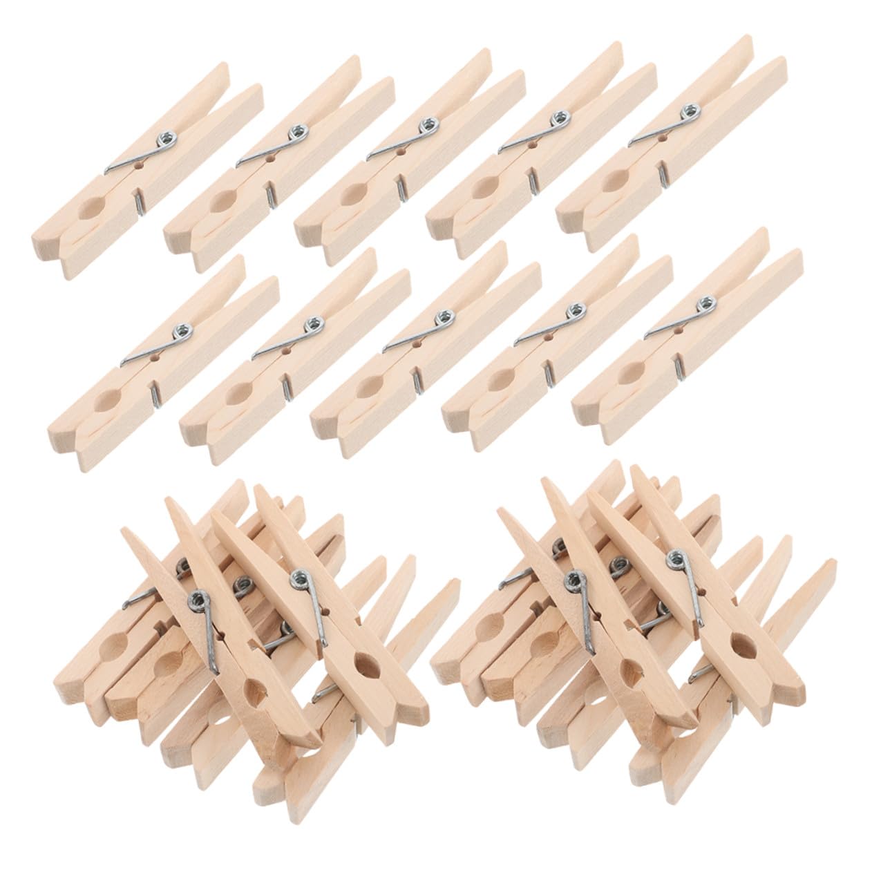 150 Piezas Pinzas de Madera sin Pintar Clips Multiusos para Ropa Sujetadores Antideslizantes para Secado Interior y Exterior Diseño Resistente al Viento Protección para Prendas