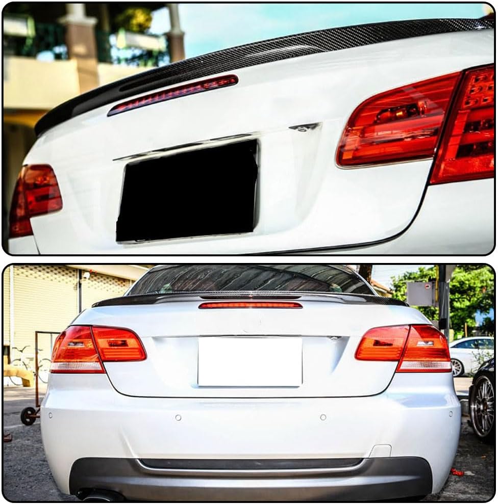 MCARCAR Carbon Fiber Trunk Spoiler for BMW 3 Series E93 Convertible/M3 E93 2007-2013 Rear Boot Lip Spoiler High Gloss Finish & Lightweight
