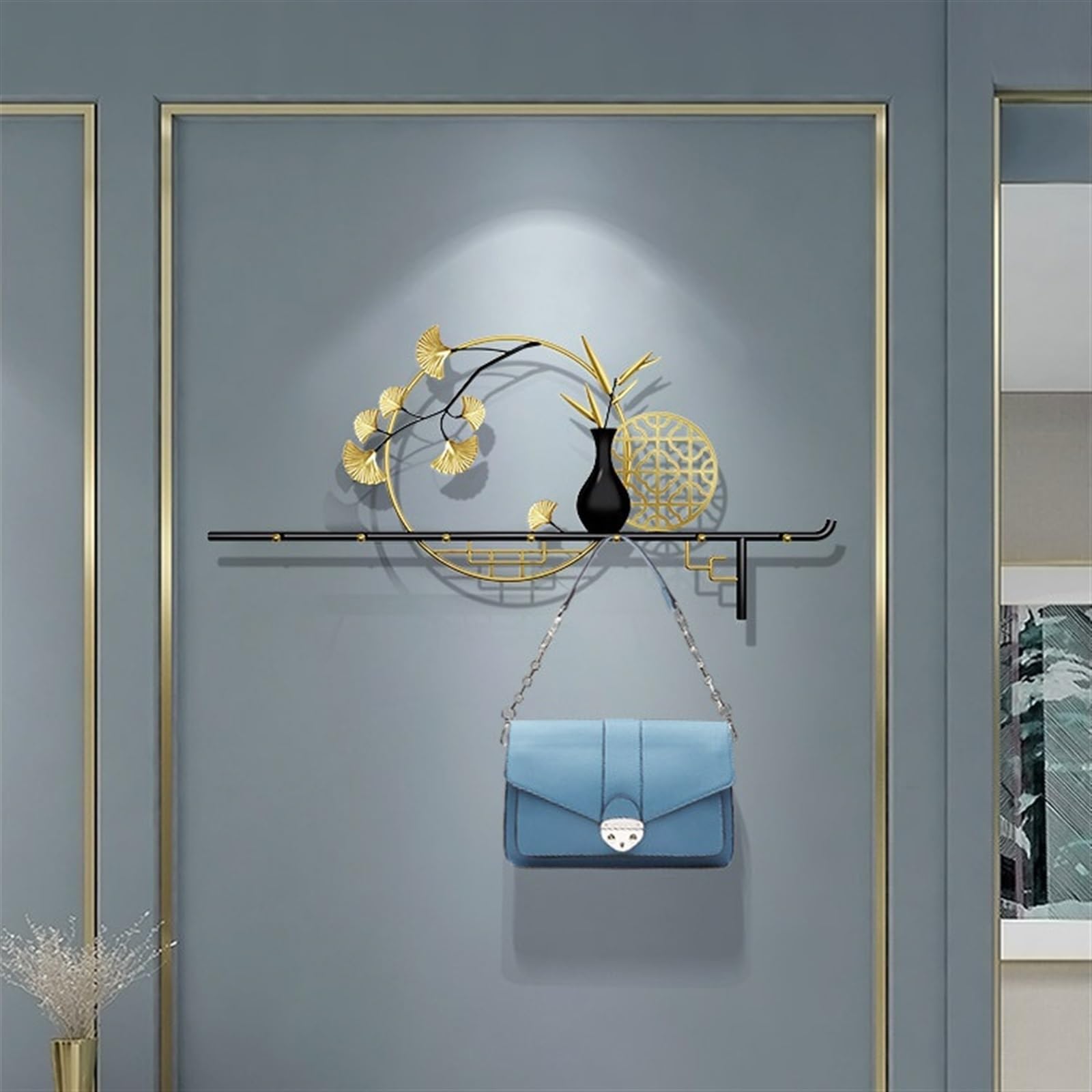Cintre mural Porte-manteau mural – Crochets robustes, tout en métal, cintre contemporain for veste, manteau, chapeau, for vestiaire, entrée, salle de bain Gain de place